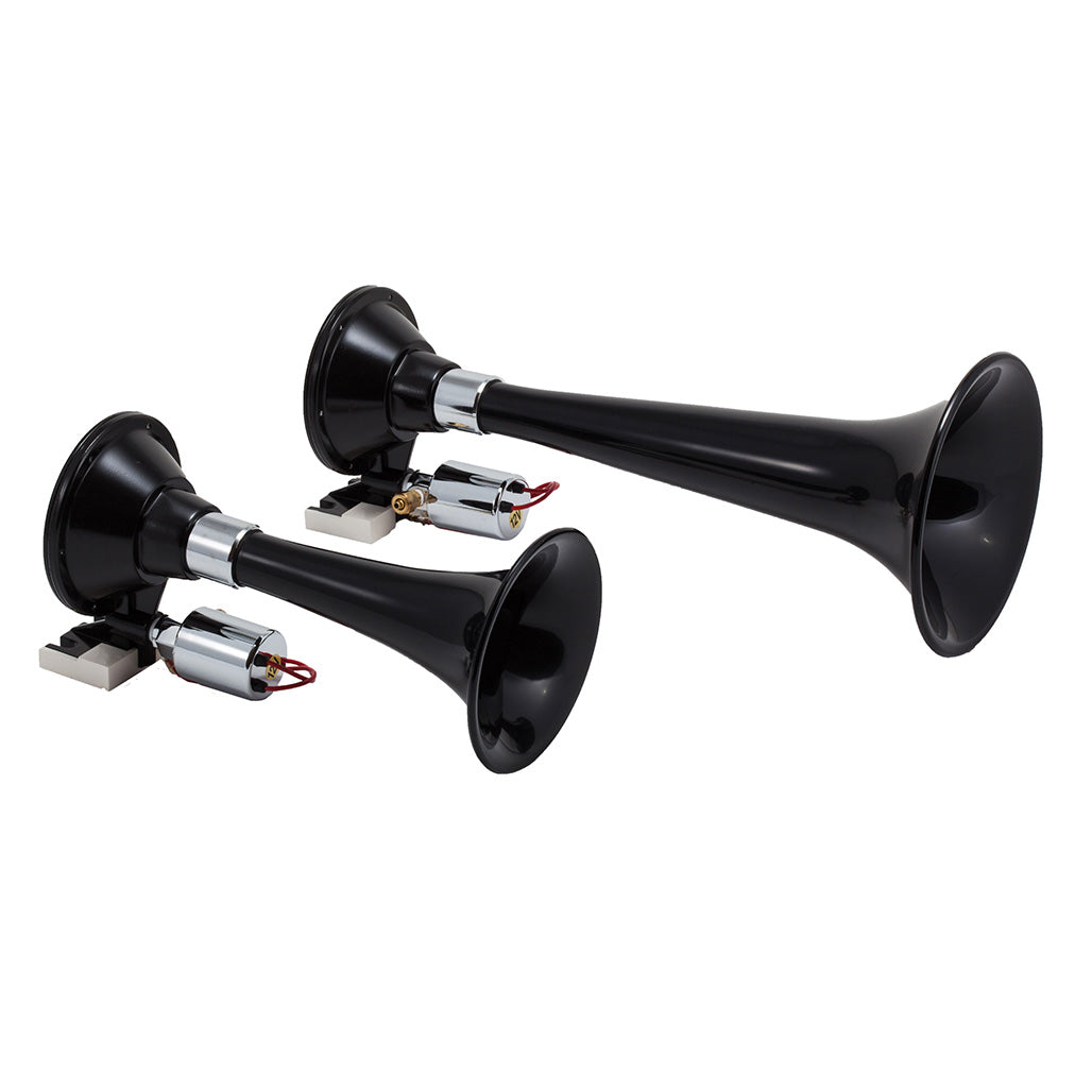 Kleinn 220 Black Dual Train Horn Kit with High Impact ABS | Universal