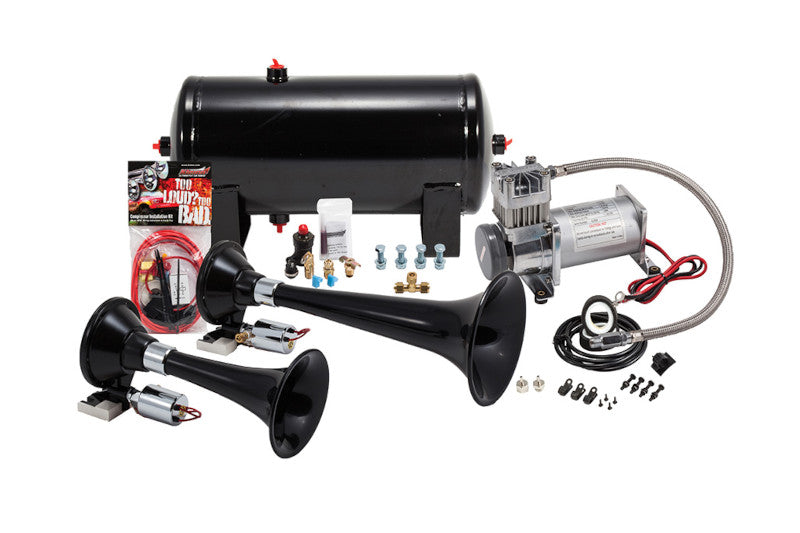Kleinn HK5 Pro Blaster Dual Train Horn Kit with 150PSI Sealed Air Compressor and 1.5 Gal Tank | Universal