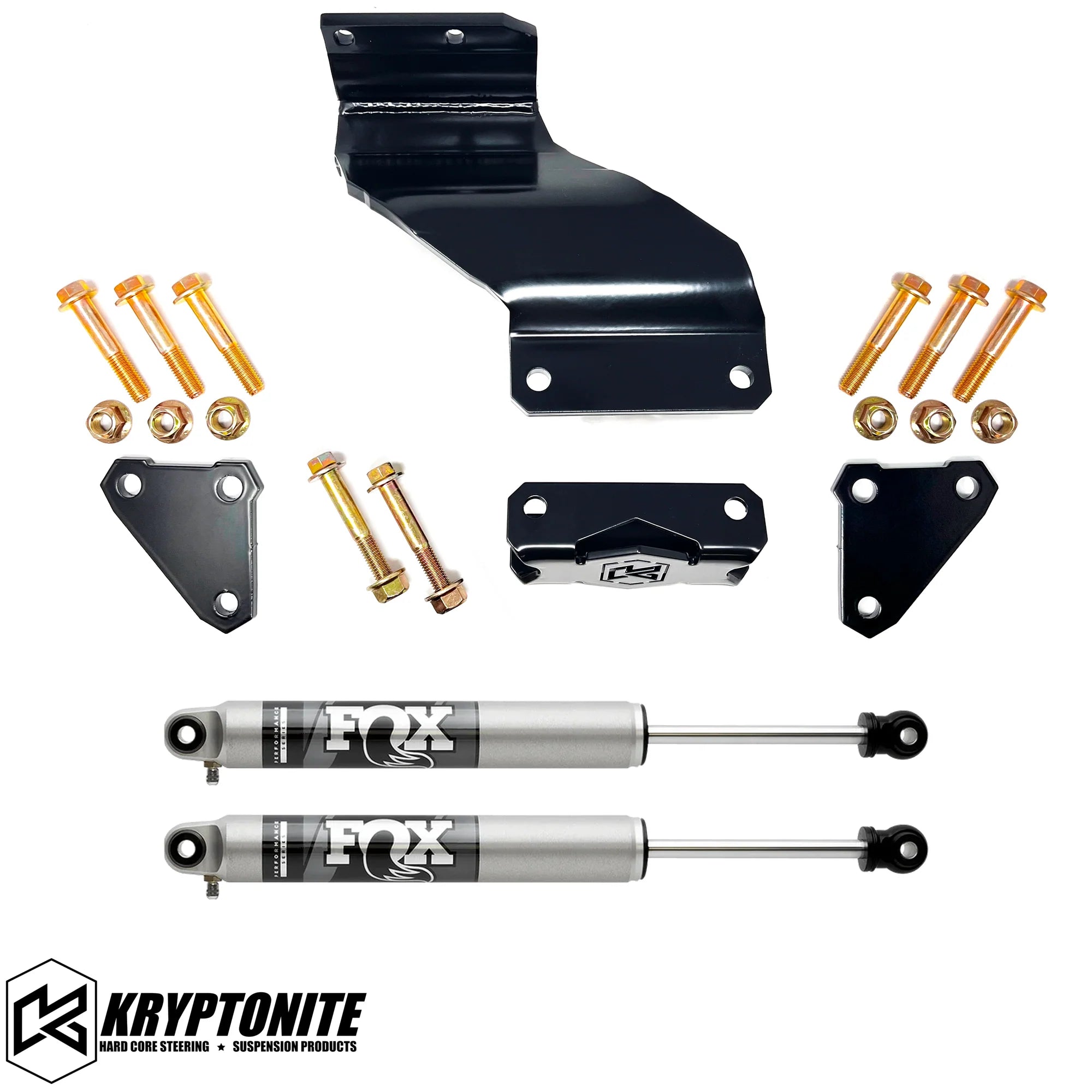 Kryptonite KRDSS14S Death Grip Dual Steering Stabilizer Kit w/ FOX 2.0 Shocks | 2014-2025 Dodge RAM 2500/3500 4WD