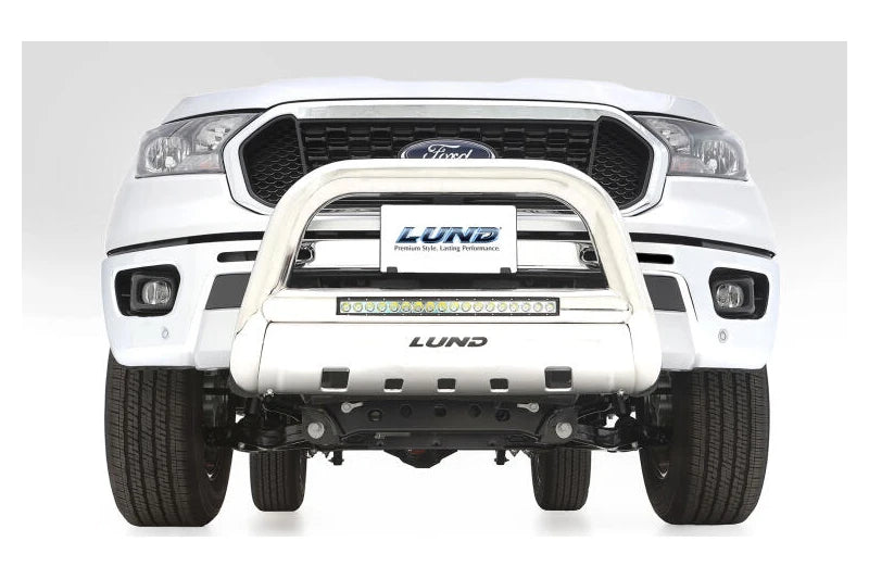 Lund 47021203 3.5 inch Stainless Steel Oval Bull Bar | 2011-2019 GM Silverado/Sierra 2500HD/3500HD