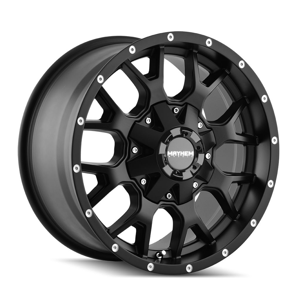 Mayhem Wheels 20x9" Warrior Matte Black - 18mm Offset Wheel | 2011-2026 GM Sierra/Silverado 2500HD/3500HD