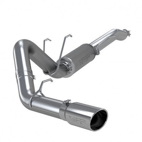 MBRP S5247AL 4in Aluminized Exhaust Resonator Back Single Side Installer Series | 2017-2022 F250/F350