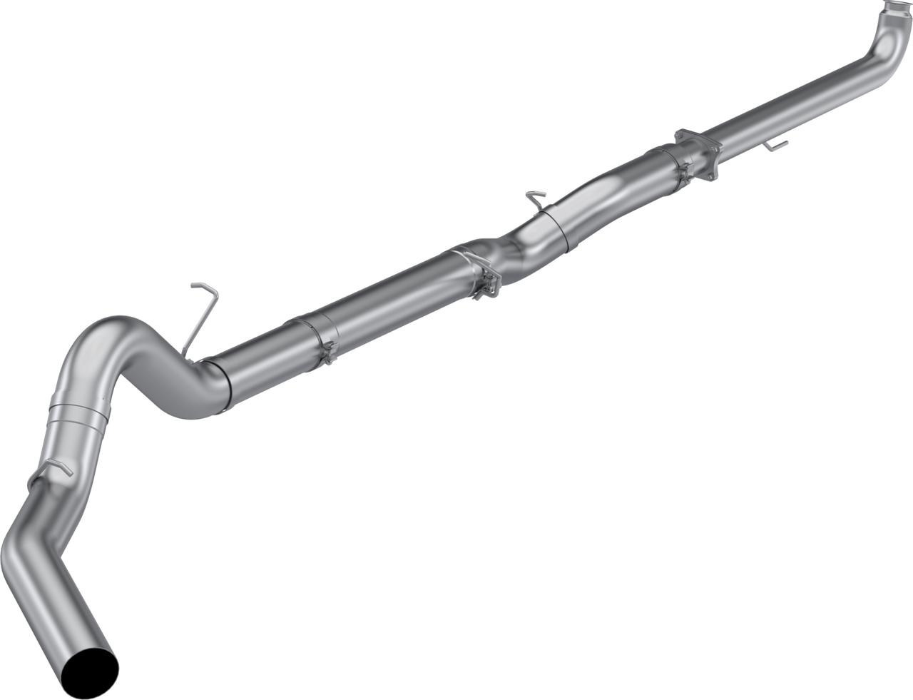 MBRP S60210SLM 5 inch Armor Plus Downpipe-Back Single Side Exit Exhaust | 2001-2004 GM 2500/3500 6.6L Duramax