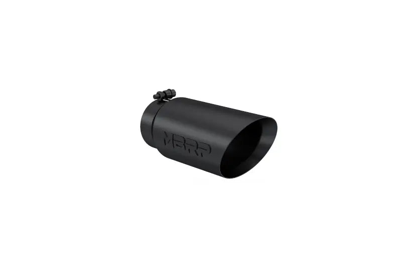 MBRP T5053BLK 4 inch Inlet 5 inch Outlet Angle Cut Double-Wall Stainless Exhaust Tip - Black | Universal