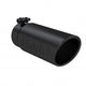 MBRP T5112BLK Exhaust Tip 4 inch O.D. Angled Rolled End 3-1/2 inch Inlet 12 inch Length Black | Universal