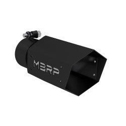 MBRP T5169BLK 4in Hexagon Shaped 3in ID Inlet 10in Black Exhaust Tip | Universal