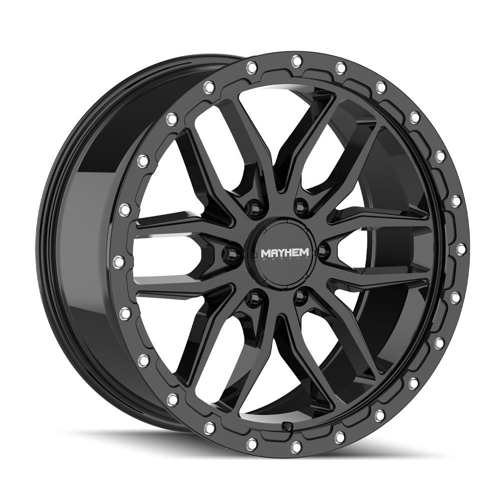 Mayhem Wheels 17x9" Vector Gloss Black - 18mm Offset Wheel | 2011-2026 GM Sierra/Silverado 2500HD/3500HD