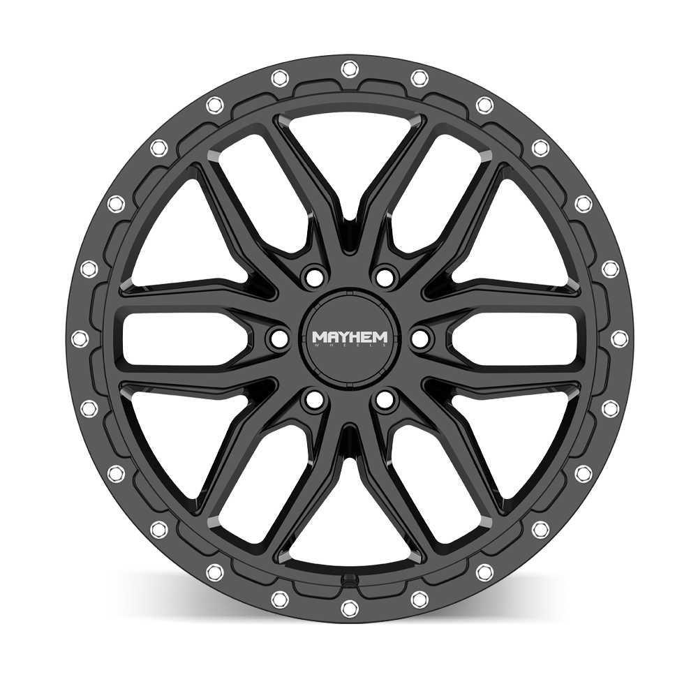 Mayhem Wheels 17x9" Vector Gloss Black - 18mm Offset Wheel | 2003-2026 Dodge RAM 2500/3500 SRW