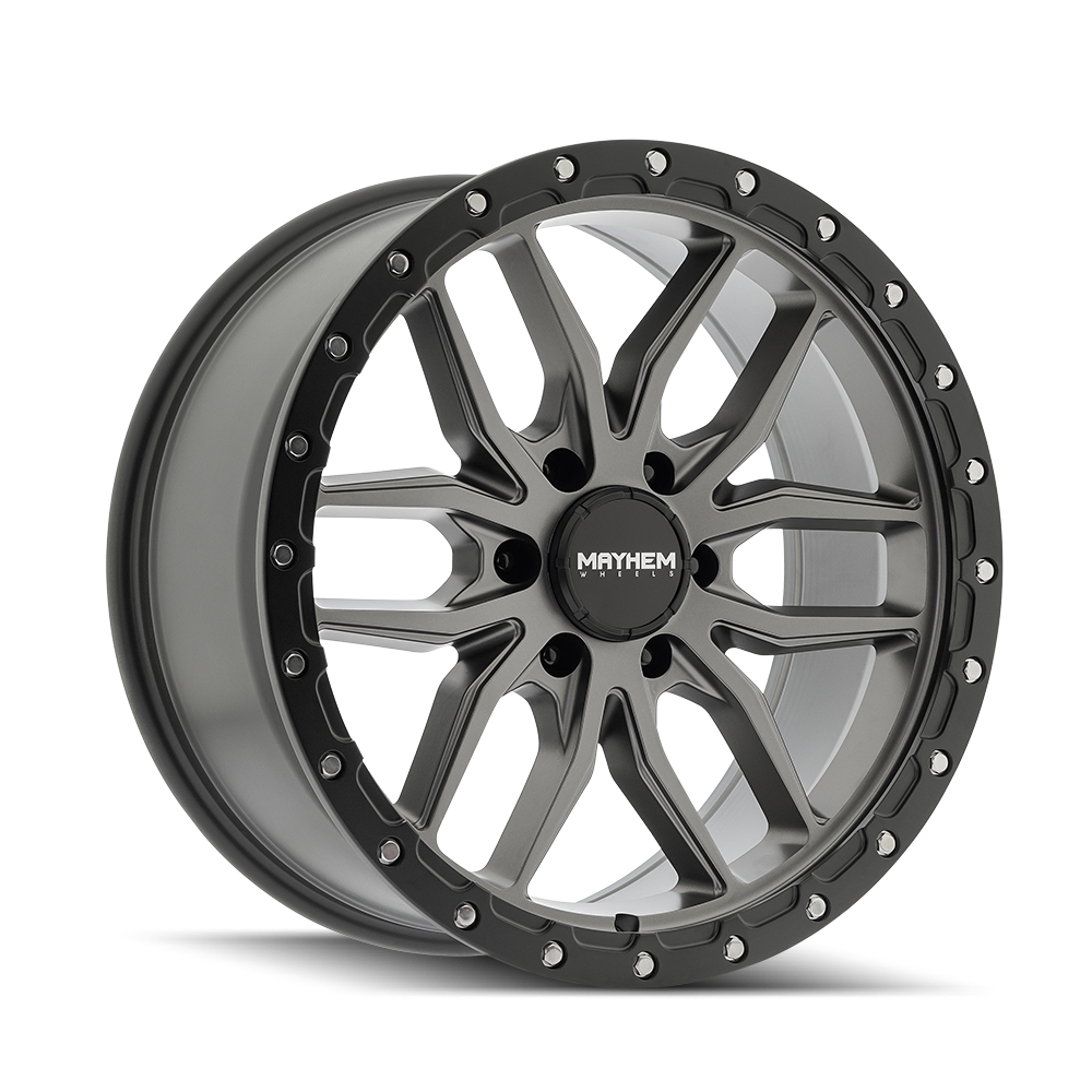 Mayhem Wheels 20x9" Vector Matte Gunmetal Black - 18mm Offset Wheel | 2011-2026 GM Sierra/Silverado 2500HD/3500HD