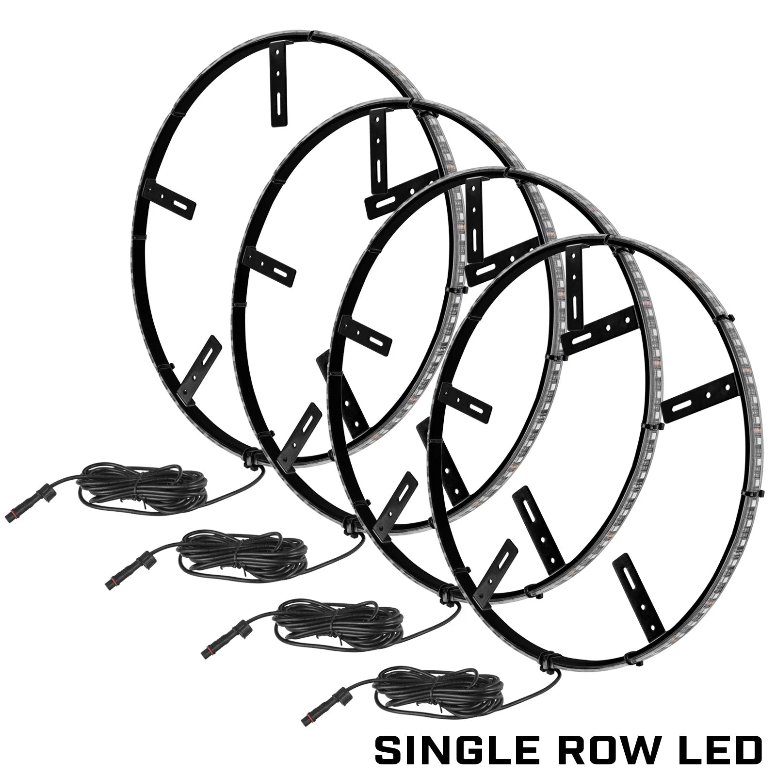 Oracle 4215-010 Single Row Aqua LED Wheel Rings | Universal
