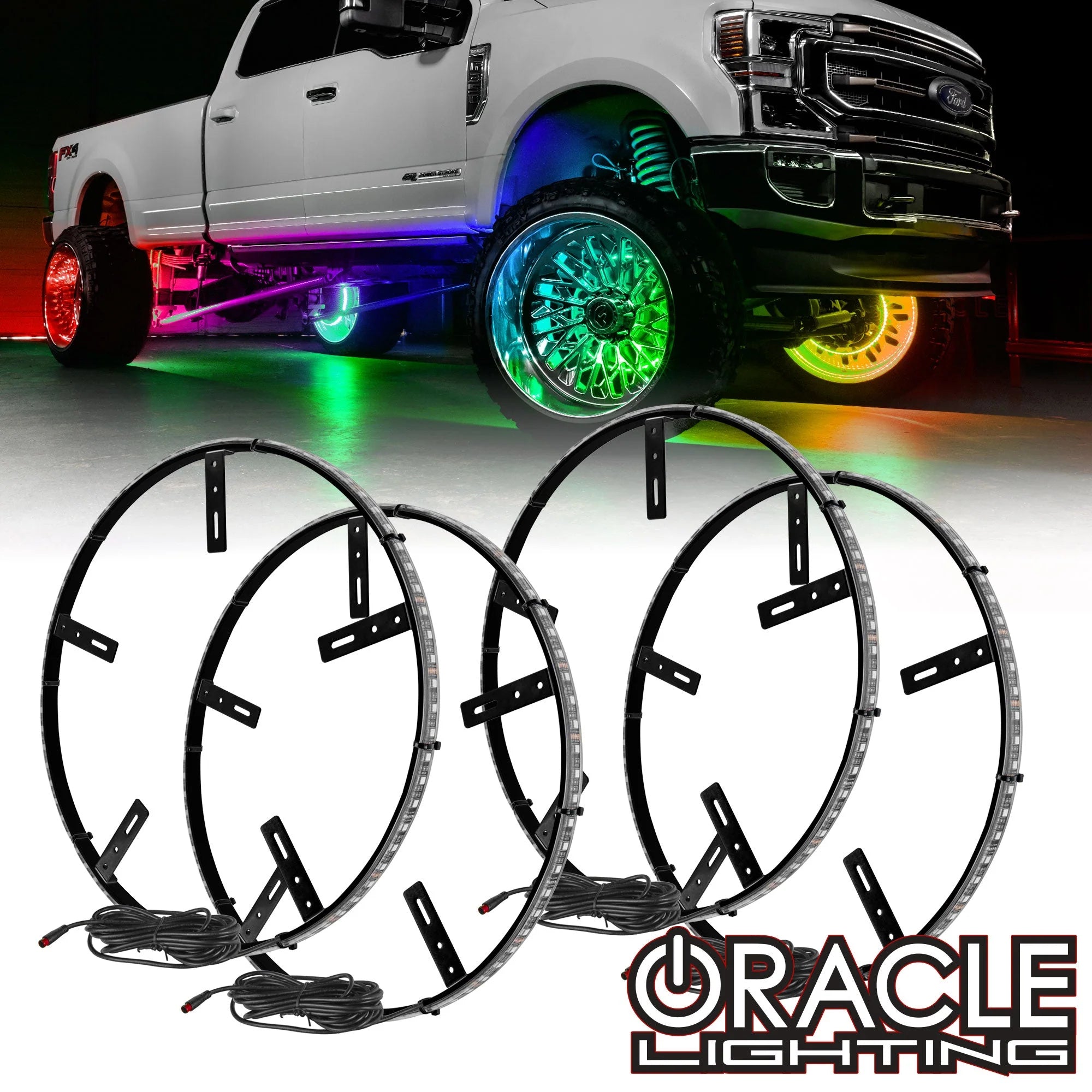 Oracle 4215-334 16.5 inch ColorShift Single Row LED Wheel Rings | Universal