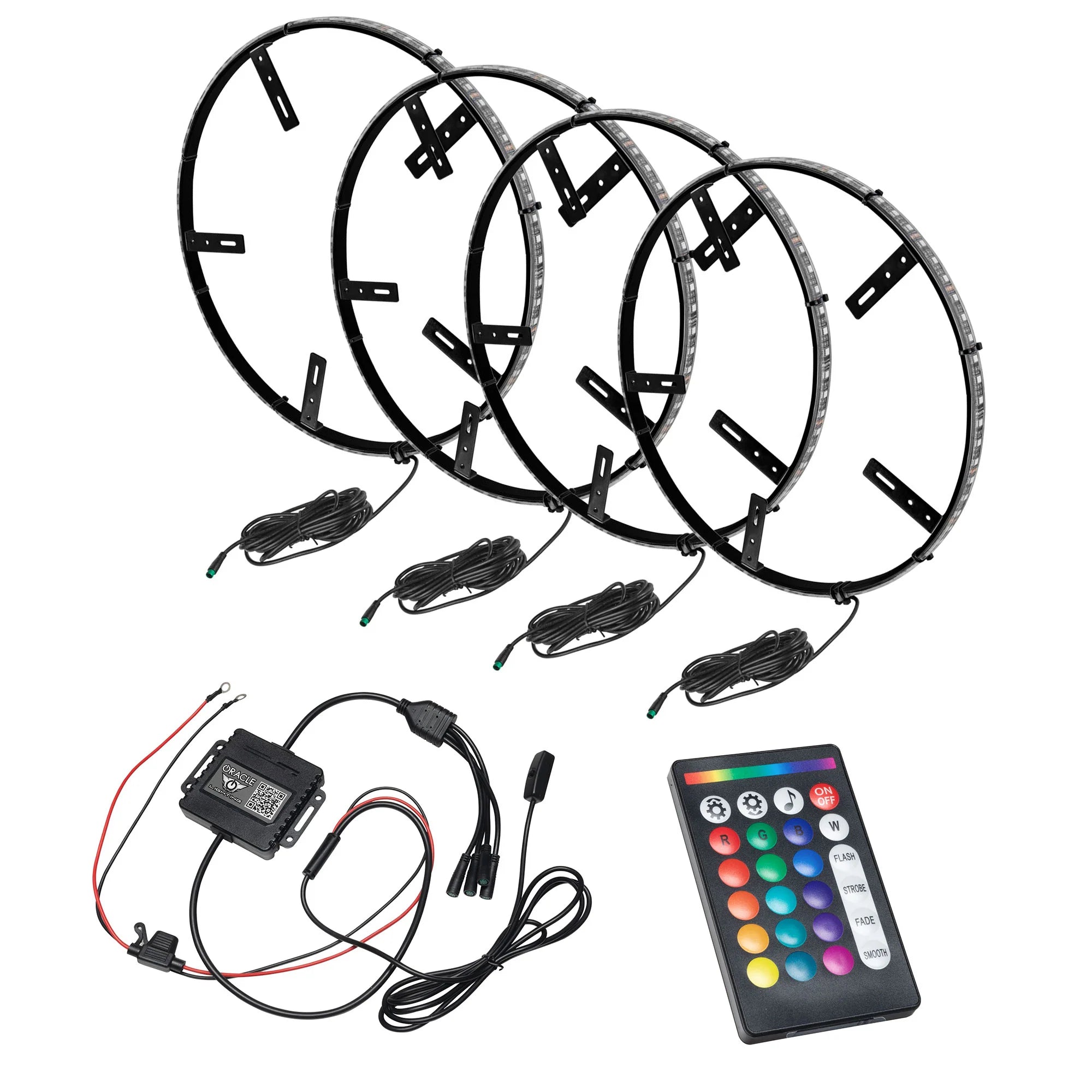 Oracle 4215-339 ColorShift RGB+W LED Wheel Rings | Universal
