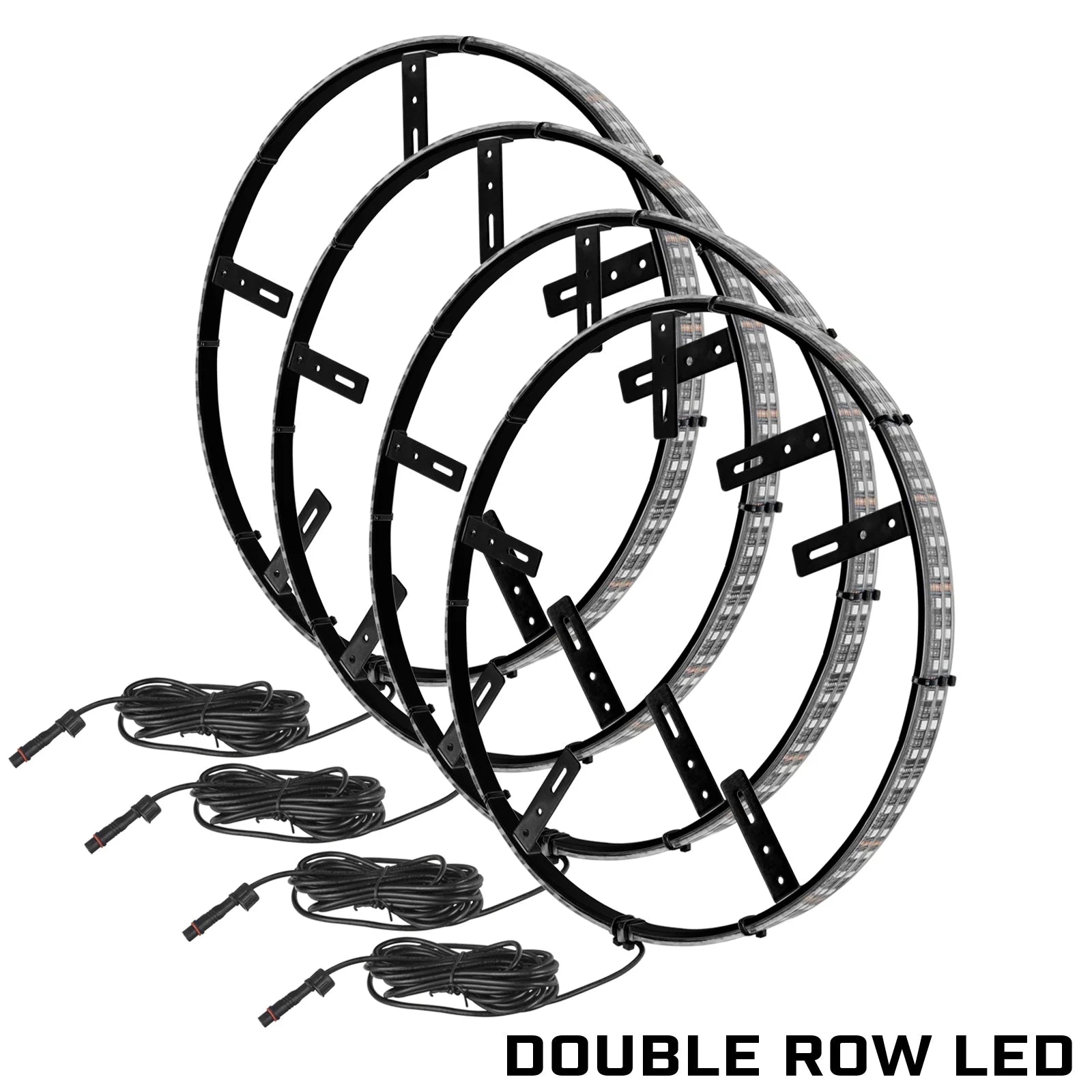 Oracle 4228-002 Double Row Blue LED Wheel Rings | Universal