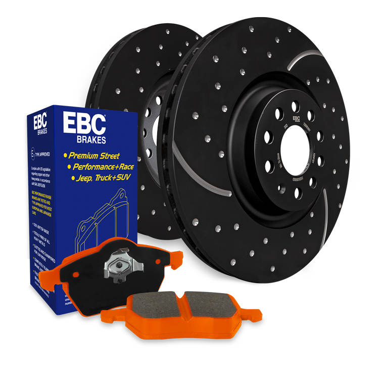 EBC Brakes S8KF1102 Stage 8 Dimpled & Slotted Front Brake Kit | 2011-2016 GM Silverado/Sierra 2500HD/3500HD