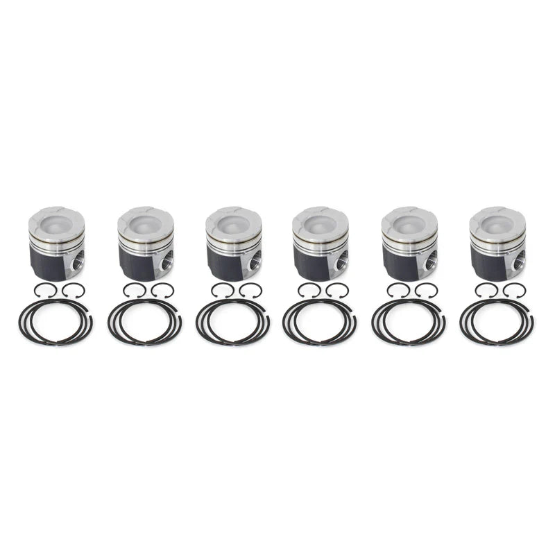 Industrial PDM-3732FCC.020 Oversized Flycut & Coated Piston Set | 2007.5-2016 Dodge RAM 2500/3500 6.7L Cummins