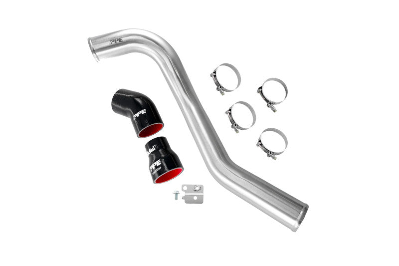 PPE 115022000 3 inch Raw Stainless Steel Hot Side Intercooler Charge Pipe | 2004.5-2010 GM Silverado/Sierra 2500HD/3500HD 6.6L Duramax