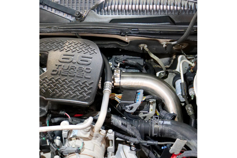 PPE 115022000 3 inch Raw Stainless Steel Hot Side Intercooler Charge Pipe | 2004.5-2010 GM Silverado/Sierra 2500HD/3500HD 6.6L Duramax