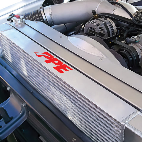 PPE 115040100 High Flow Performance Studded Intercooler | 2001-2005 GM Silverado/Sierra 2500HD/3500HD 6.6L Duramax