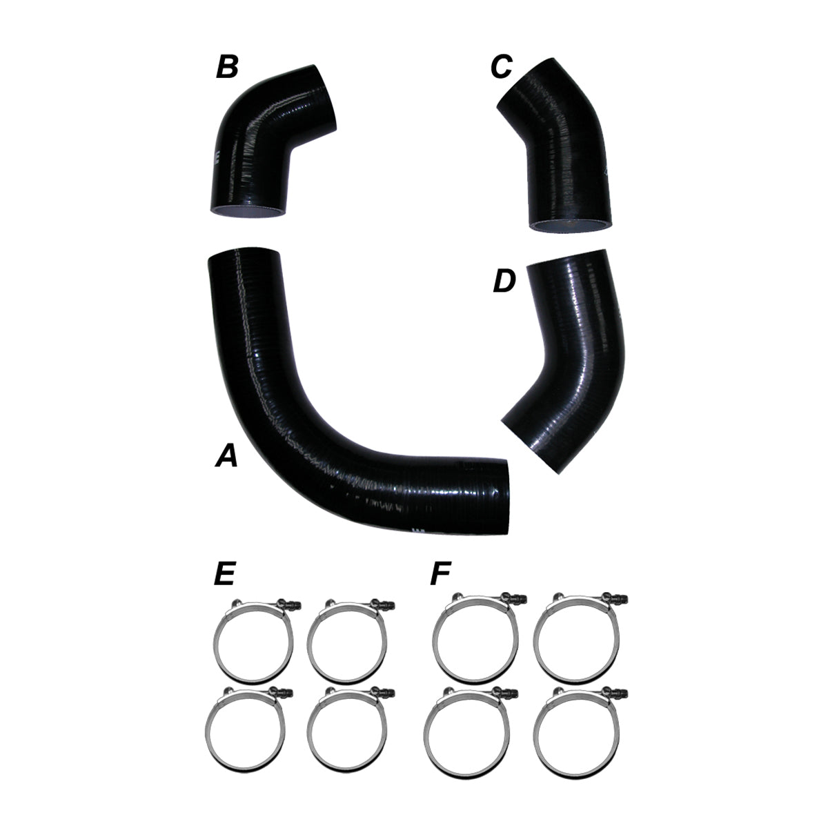 PPE 115910610 Silicone Hose & Clamp Kit | 2006-2010 GM Silverado/Sierra 2500HD/3500HD 6.6L Duramax
