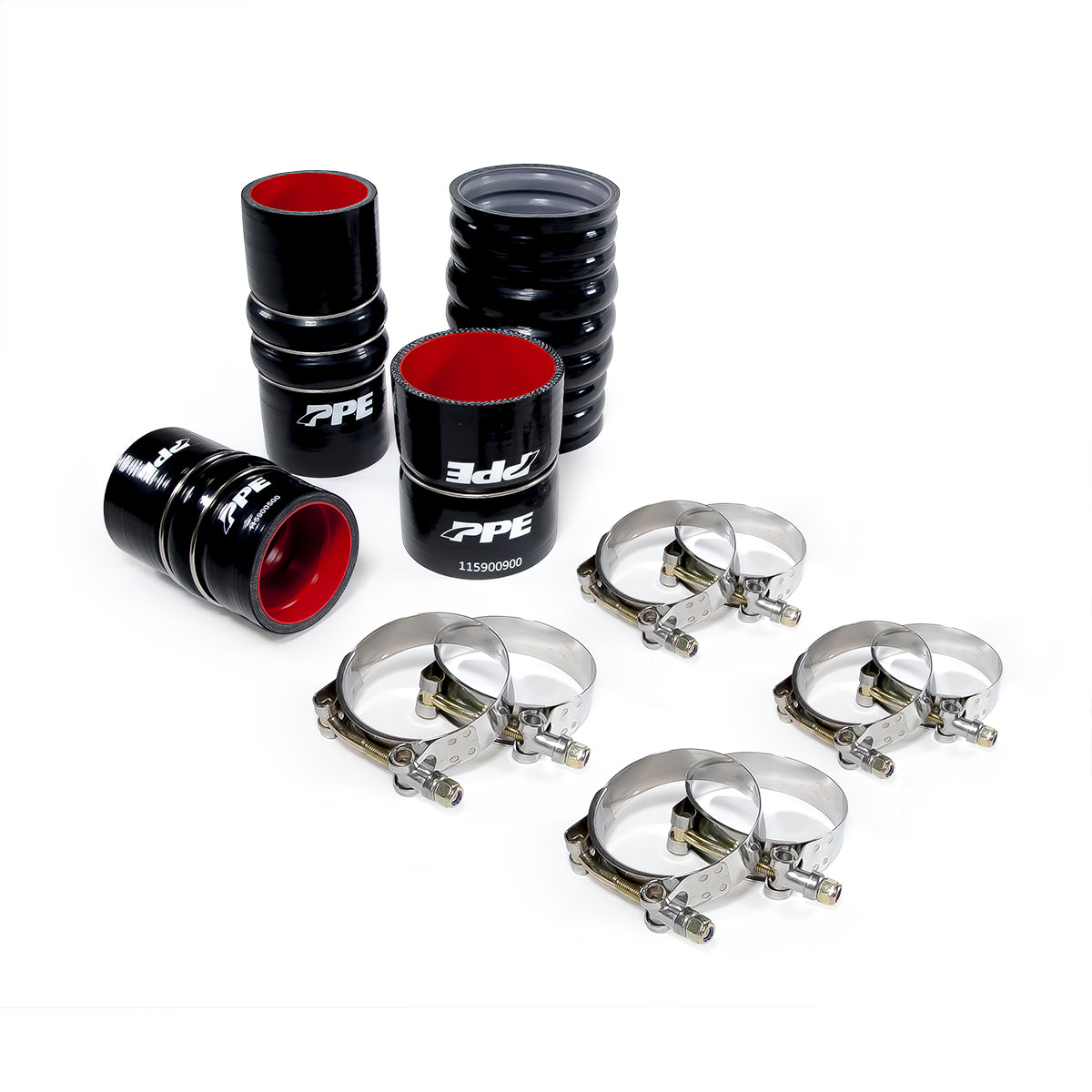 PPE 115911114 Silicone Hose & Clamp Kit | 2011-2016 GM Silverado/Sierra 2500HD/3500HD 6.6L Duramax LML