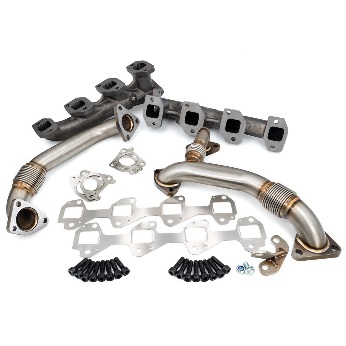 PPE 116111400 Exhaust Manifolds & Up-Pipes | 2004.5-2005 GM Silverado/Sierra 2500HD/3500HD 6.6L Duramax LLY
