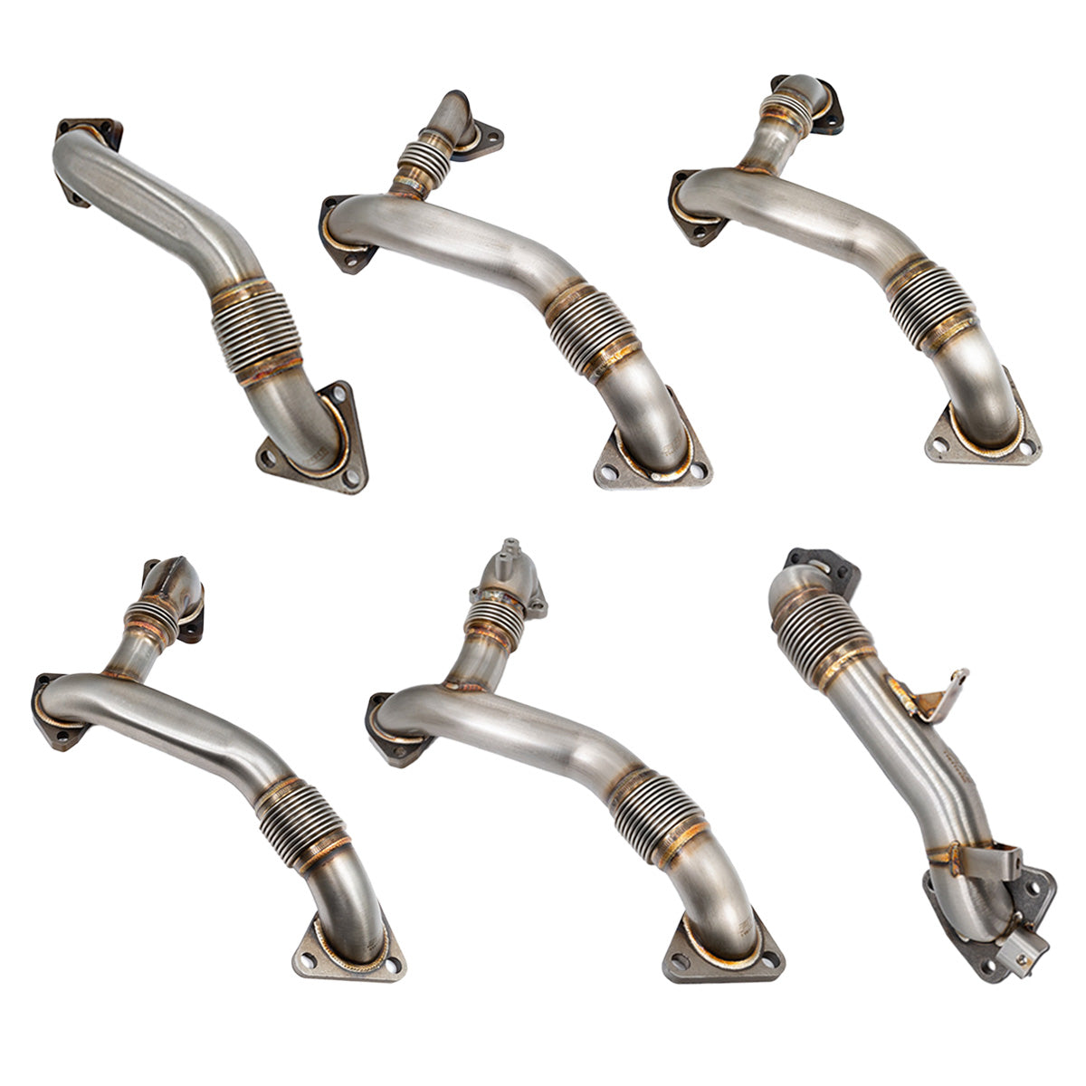 PPE 116119100 Passenger Side Up-Pipe for Exhaust Manifolds CA Version | 2002-2004 GM Silverado/Sierra 2500HD/3500HD 6.6L Duramax