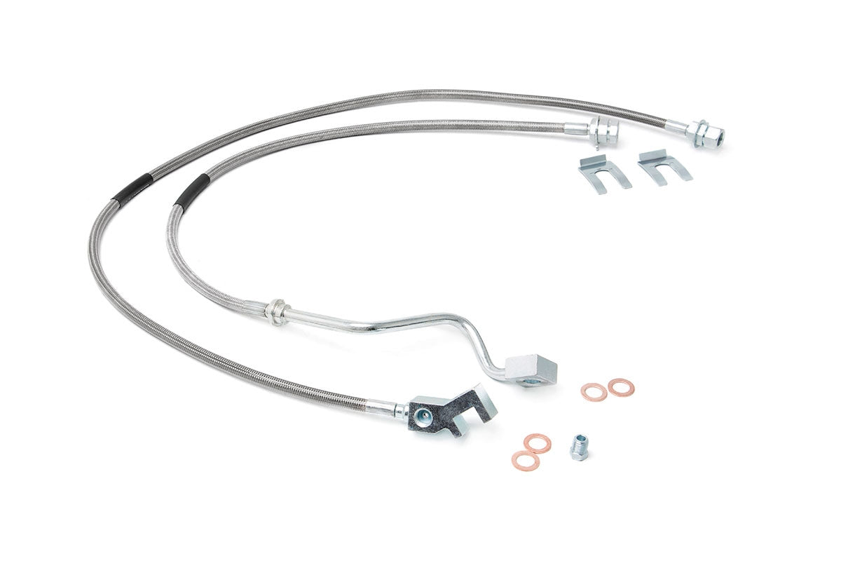 Rough Country 89705 Front Extended Brake Lines for 4-8 inch Lifts | 1999-2004 Ford F250/F350 7.3L Powerstroke