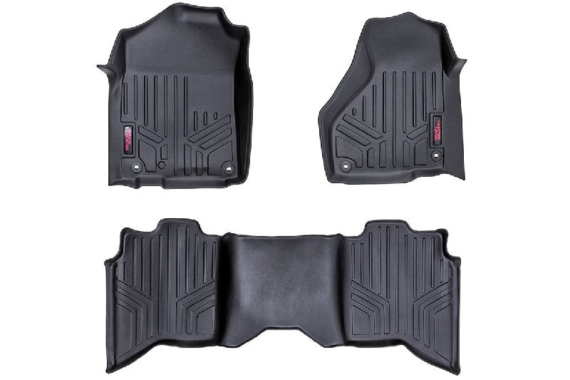 Rough Country M-31313 Heavy Duty Floor Mats Front & Rear Combo | 2012-2018 RAM 1500