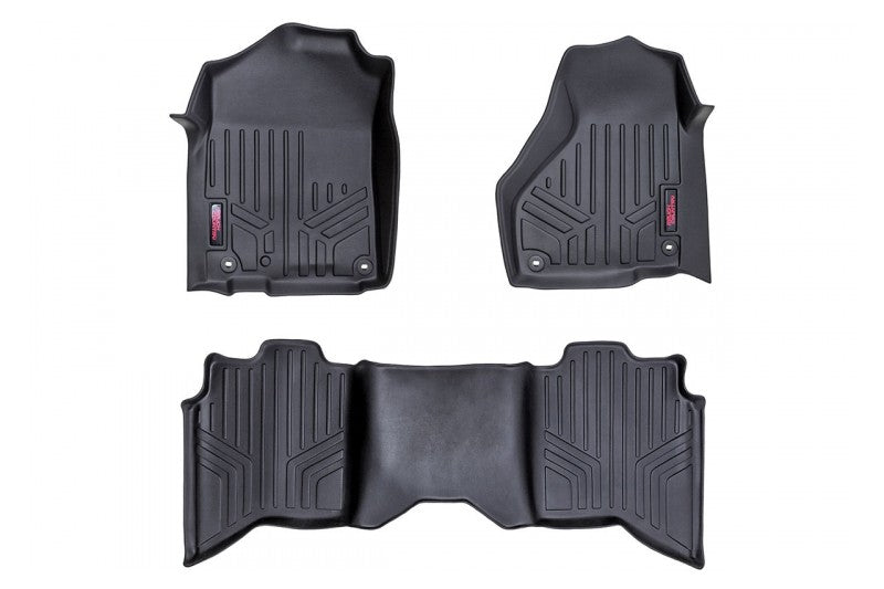 Rough Country M-51712 Heavy Duty Floor Mats Front & Rear Combo | 2017-2024 Ford F250/F350 Crew Cab
