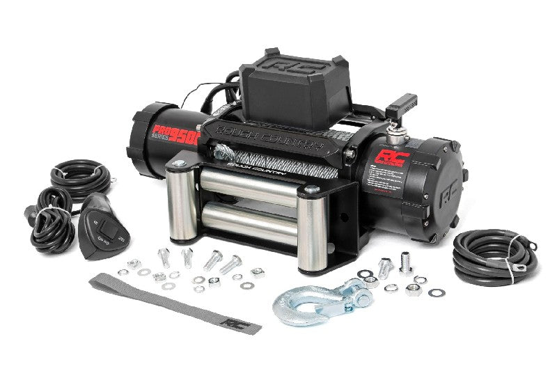Rough Country PRO9500 9,500lb PRO Series Electric Winch with Steel Cab ...
