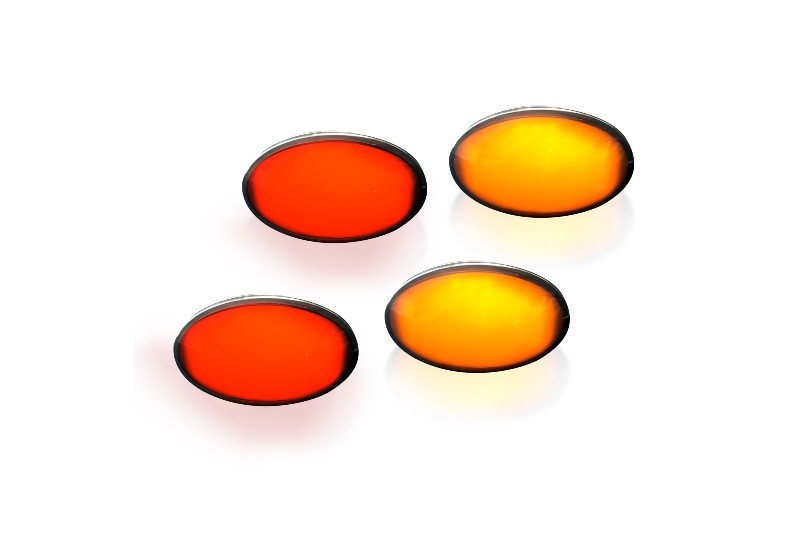 Recon 264132Bk Smoked LED Side Marker Lights with Black Trim | 1999-2010 F350/F450 Dually