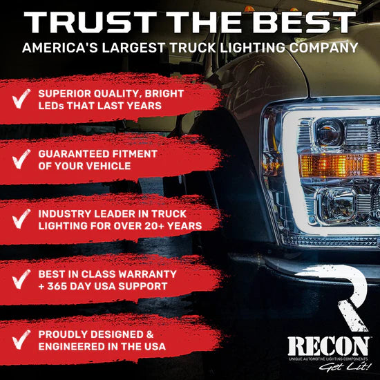 Recon 264101CL 3rd Brake Light Kit No Camera - Clear Lens | 2019-2025 Silverado 1500/2500HD/3500HD