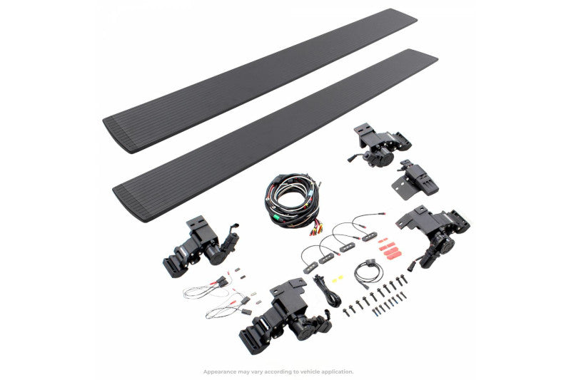 Go Rhino 20404880PC E1 Electric Running Board Kit (Black) | 2020-2023 GM Silverado/Sierra 1500 Extended Cab