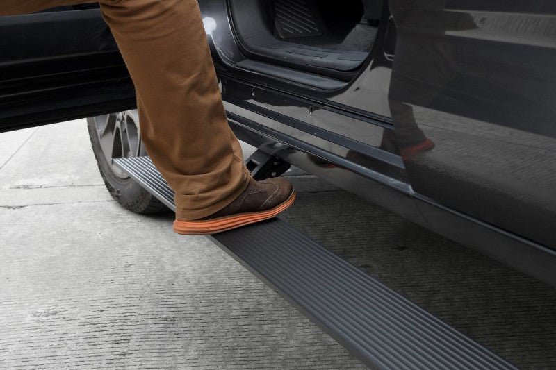 Go Rhino 20404880PC E1 Electric Running Board Kit (Black) | 2020-2023 GM Silverado/Sierra 1500 Extended Cab