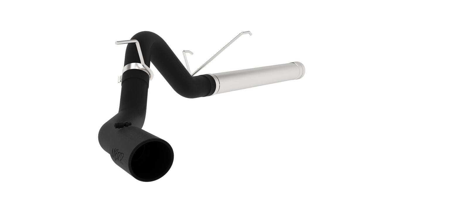 MBRP S6130BLK 4 inch Filter Back Single Side Black Coated | 2007-2009 RAM 2500/3500 6.7L Cummins