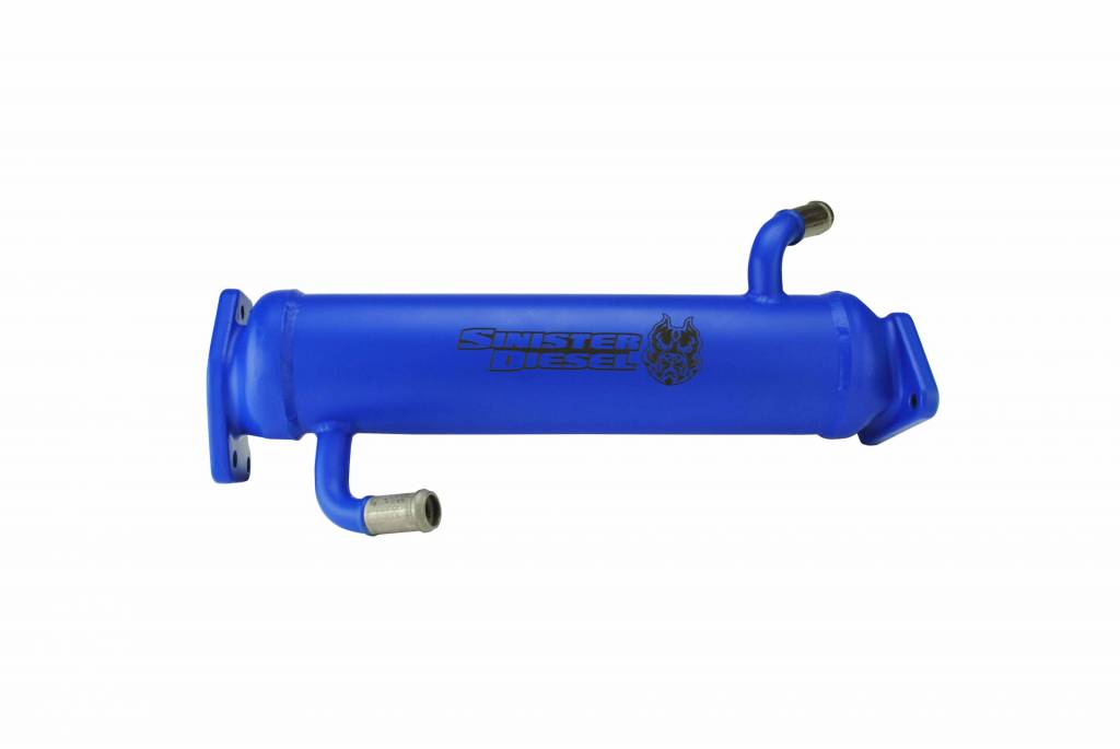 Sinister SD66EGRC045BLU EGR Cooler in Blue Finish | 2004.5-2005 GM Silverado/Sierra 2500HD/3500HD 6.6L Duramax LLY
