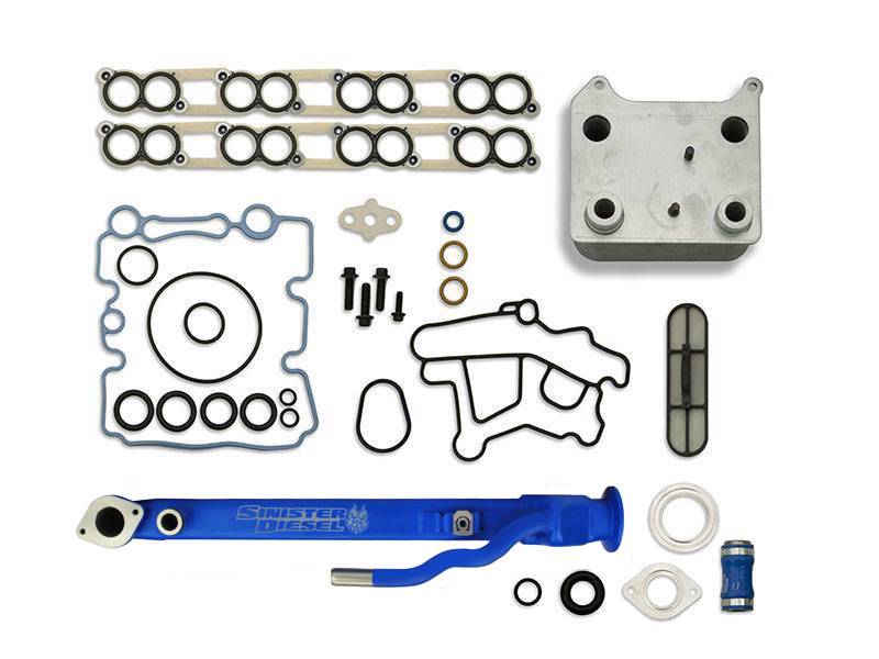 Sinister SD-BS-6.0-SC-BLUE Basic Solutions Kit with Square EGR Cooler | 2004-2007 Ford F250/F350 6.0L Powerstroke