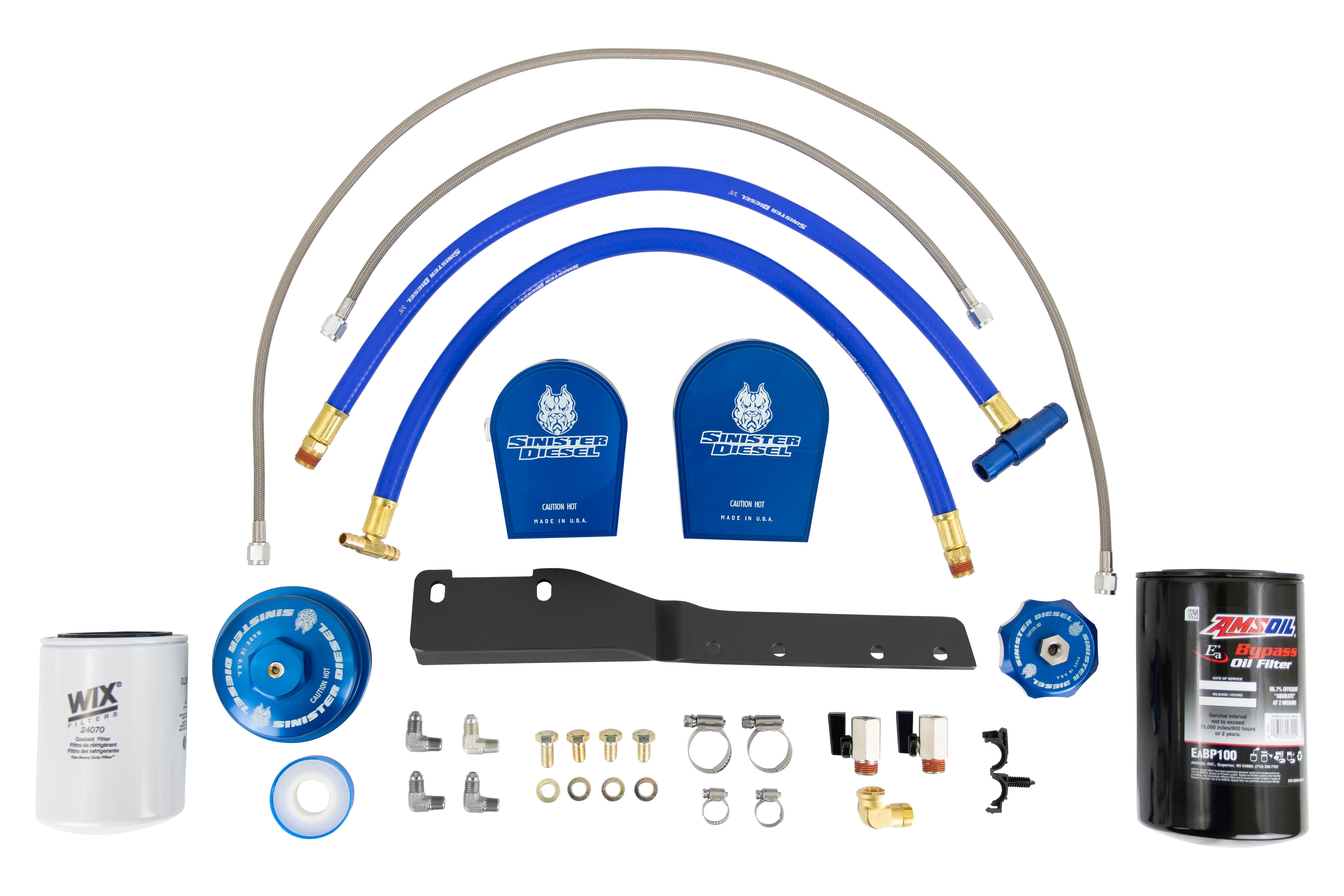 Sinister SDEOFCF60 Oil Filter & Coolant Filtration System | 2003-2007 Ford F250/F350 6.0L Powerstroke