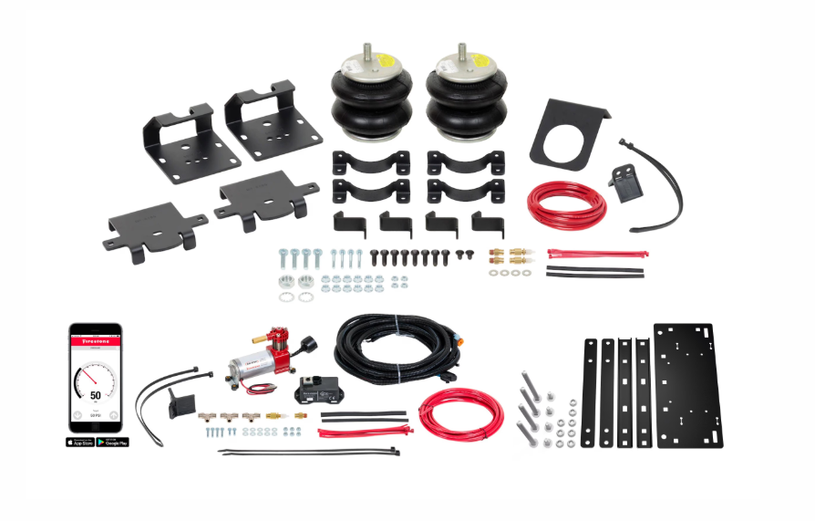 Firestone 2874 Rear All-In-One Wireless Air Spring Kit | 2011-2025 GM Silverado/Sierra 2500HD/3500HD 4WD/2WD