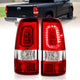 ANZO 311329 Chrome Red Bar Style LED Tail Lights | 2003-2006 GM Chevrolet Silverado 2500HD/3500HD
