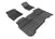 3DM L1CH04001509 Kagu Black Floor Mat Set Front and Rear | 2014-2019 GM Silverado 1500/2500HD/3500HD CrewCab