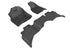 3DM L1DG01901509 Kagu Black Floor Mats | 2019-2024 RAM 1500 Quad Cab