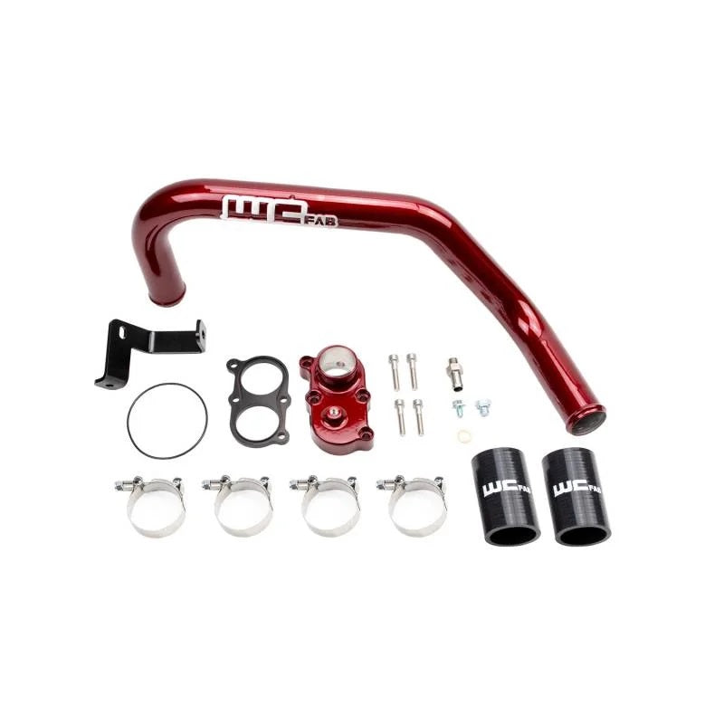 Wehrli 100424 Top Outlet Billet Thermostat Housing & Upper Coolant Pipe Kit for Dual CP3 | 2006-2010 GM Silverado/Sierra 2500HD/3500HD 6.6L Duramax