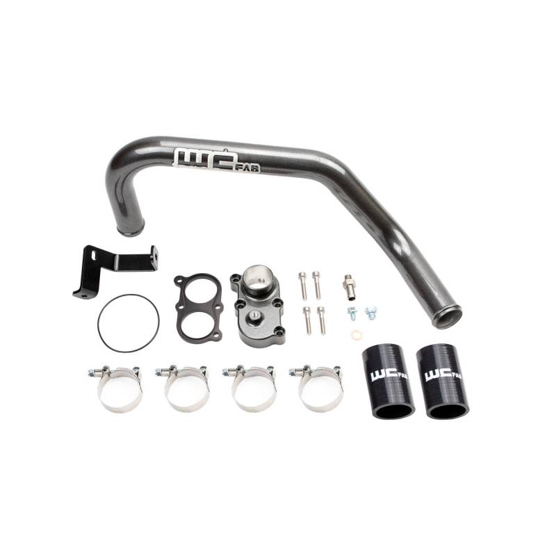 Wehrli 100424 Top Outlet Billet Thermostat Housing & Upper Coolant Pipe Kit for Dual CP3 | 2006-2010 GM Silverado/Sierra 2500HD/3500HD 6.6L Duramax