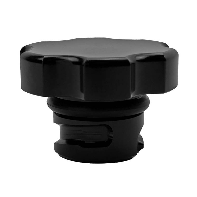 Wehrli 100443 Black Anodized Billet Oil Fill Tube Cap | 2001-2023 GM Silverado/Sierra 2500HD/3500HD 6.6L Duramax