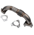 Wehrli 100648 2 inch Stainless Passenger Up Pipe with Gaskets (Twin Turbo Only) | 2001-2004 GM Silverado/Sierra 2500HD/3500HD 6.6L Duramax LB7