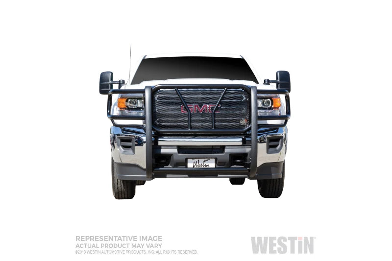 Westin 57-3665 HDX Black Steel Grille Guard | 2011-2014 Sierra 2500HD/3500HD
