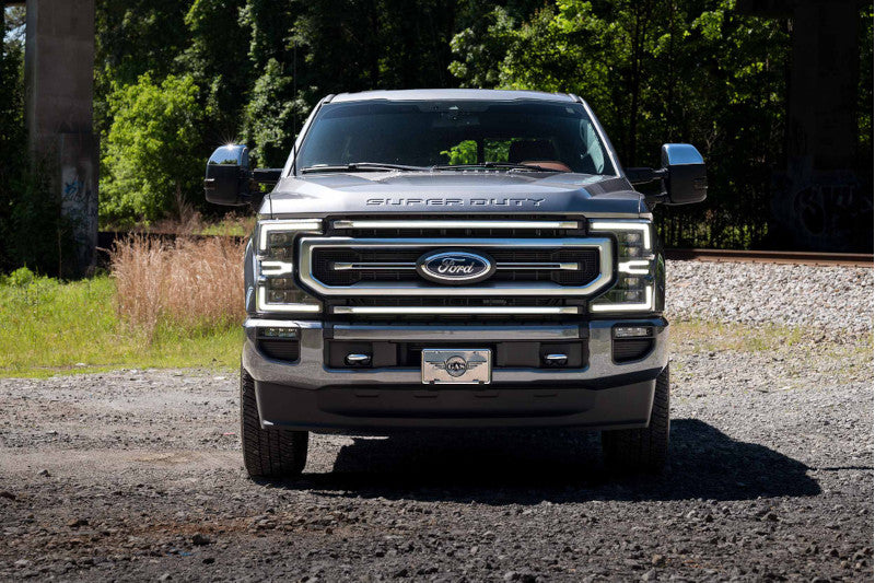 Morimoto XBG12 XBG LED DRL Grille - Chrome Finish, White DRL | 2020-2022 Ford F250/F350