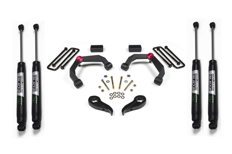 Zone Offroad C38N 3 inch Adventure Series Lift Kit with Nitro Shocks (with Overload) | 2011-2019 GM Silverado/Sierra 2500HD/3500HD
