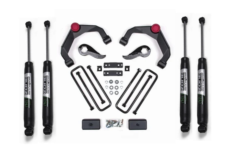 Zone Offroad C49N 3 inch Adventure Series Lift Kit with Nitro Shocks (with Overload) | 2020-2024 GM Silverado/Sierra 2500HD/3500HD